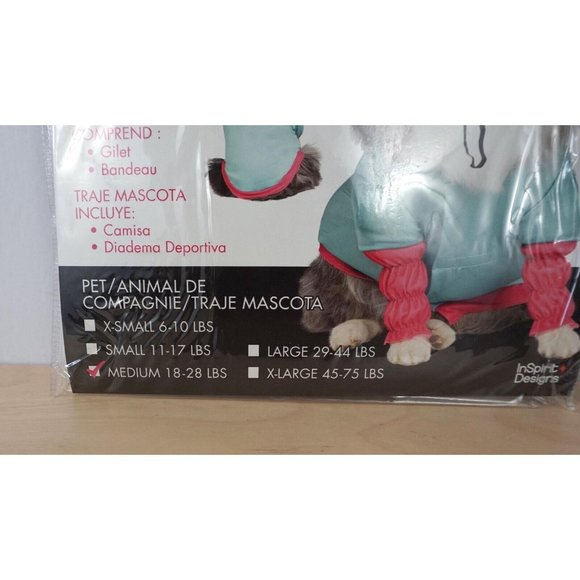 New Aerobics Barbie Pet Dog Halloween Costume Outfit Size Medium - Picture 4 of 6